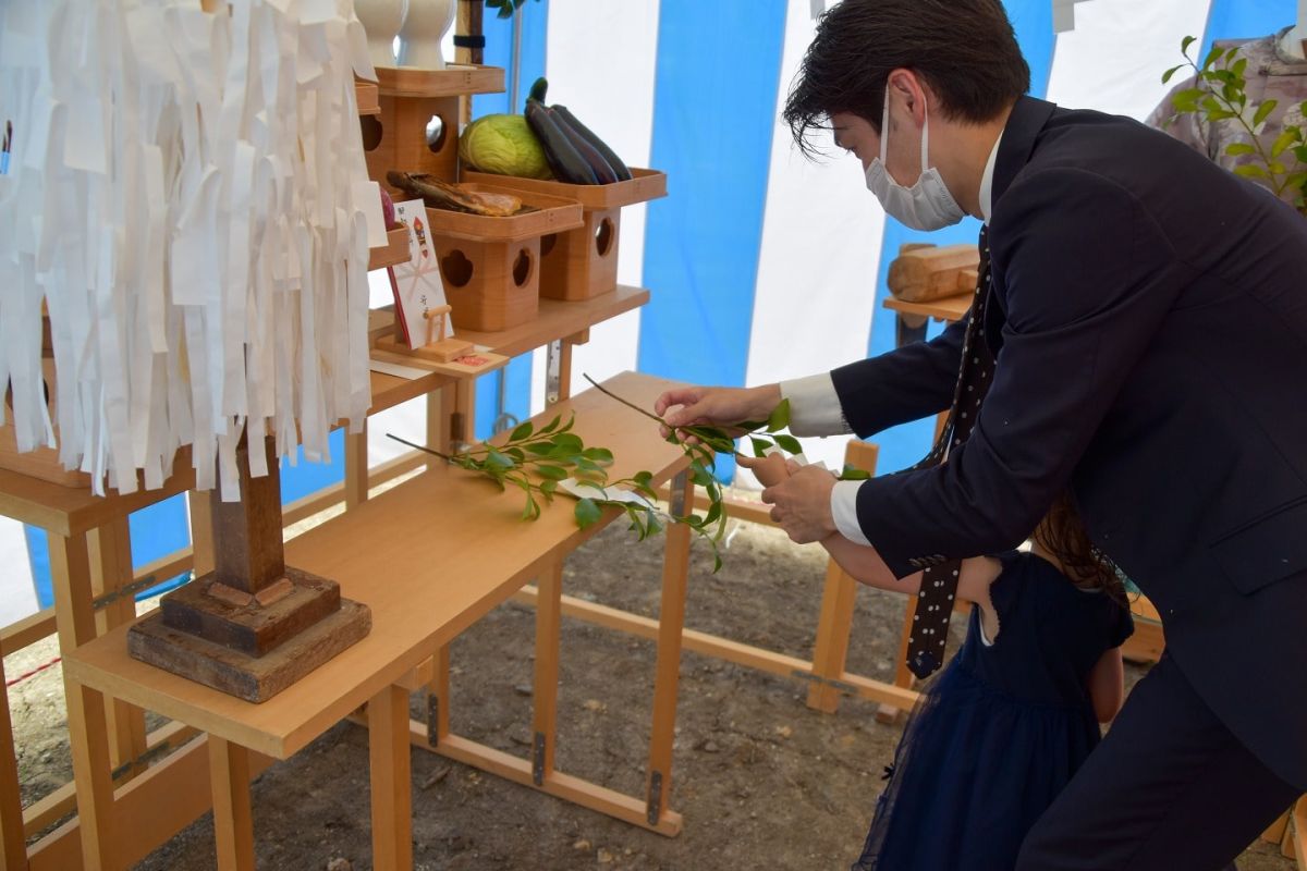 福岡県糟屋郡志免町05　注文住宅建築現場リポート①　～地鎮祭～