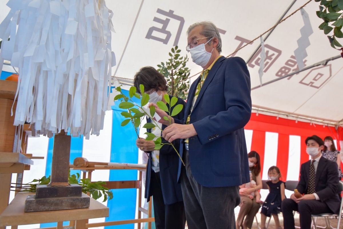 福岡県糟屋郡志免町05　注文住宅建築現場リポート①　～地鎮祭～