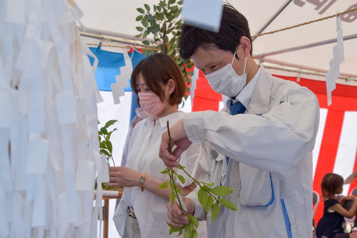 福岡県糟屋郡志免町05　注文住宅建築現場リポート①　～地鎮祭～