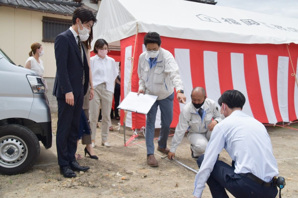 福岡県糟屋郡志免町05　注文住宅建築現場リポート①　～地鎮祭～