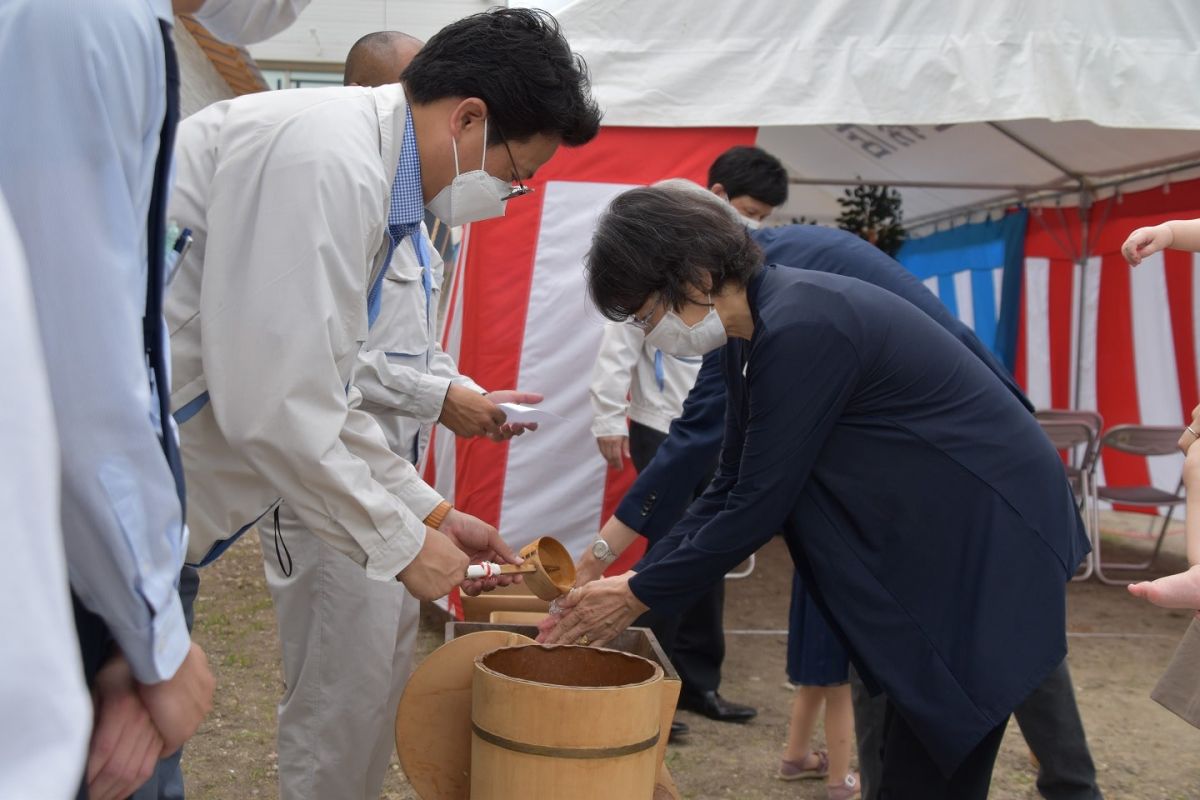 福岡県糟屋郡志免町05　注文住宅建築現場リポート①　～地鎮祭～