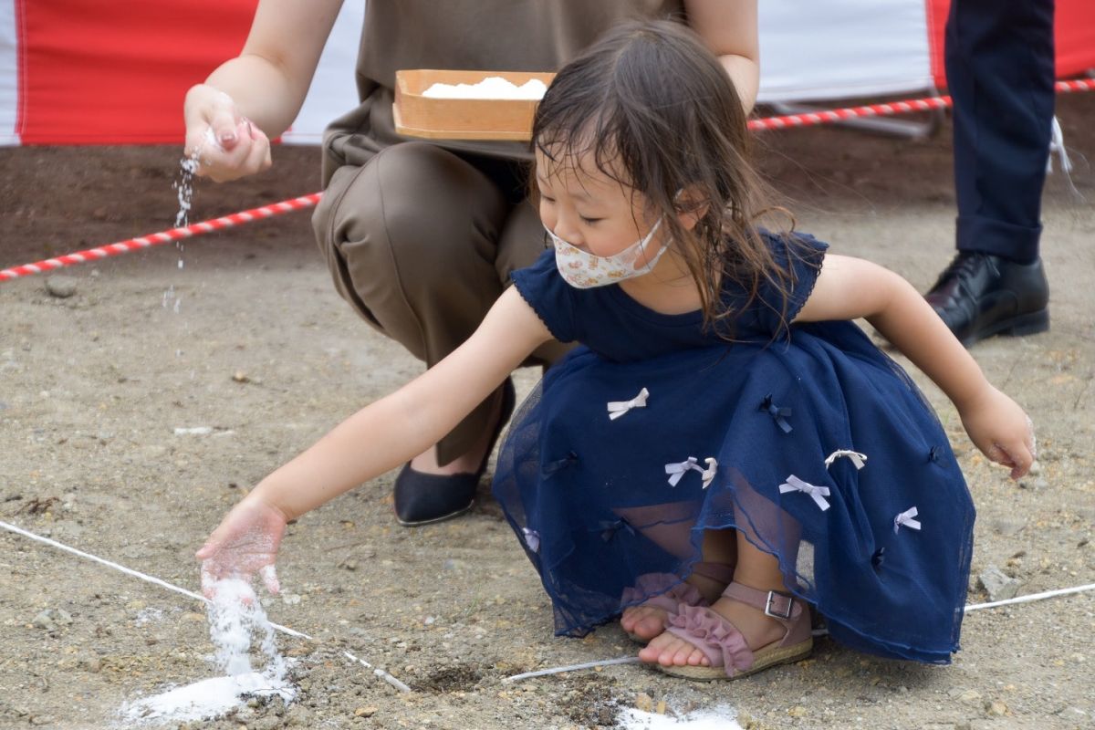 福岡県糟屋郡志免町05　注文住宅建築現場リポート①　～地鎮祭～