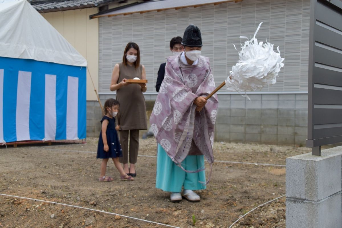 福岡県糟屋郡志免町05　注文住宅建築現場リポート①　～地鎮祭～