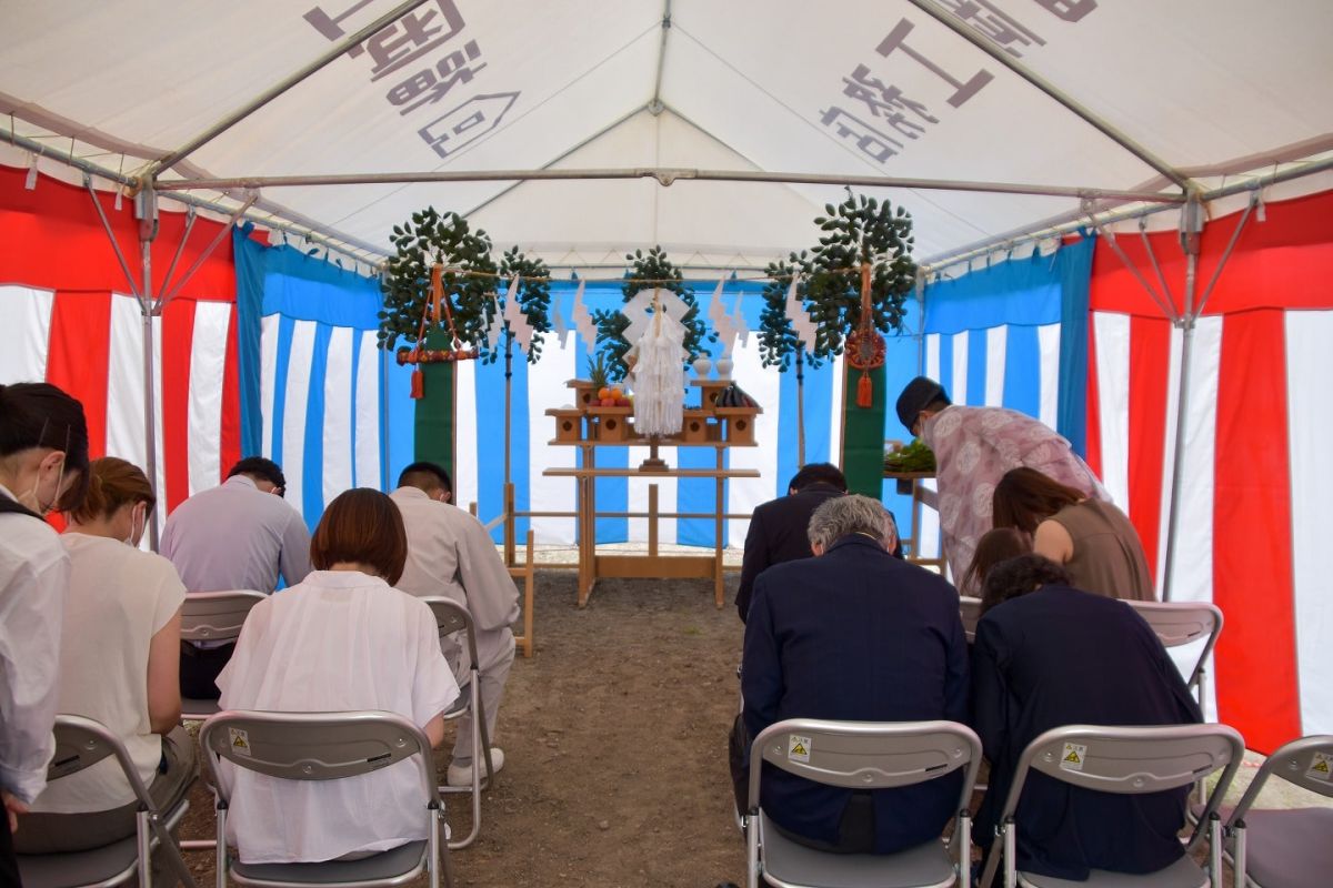 福岡県糟屋郡志免町05　注文住宅建築現場リポート①　～地鎮祭～