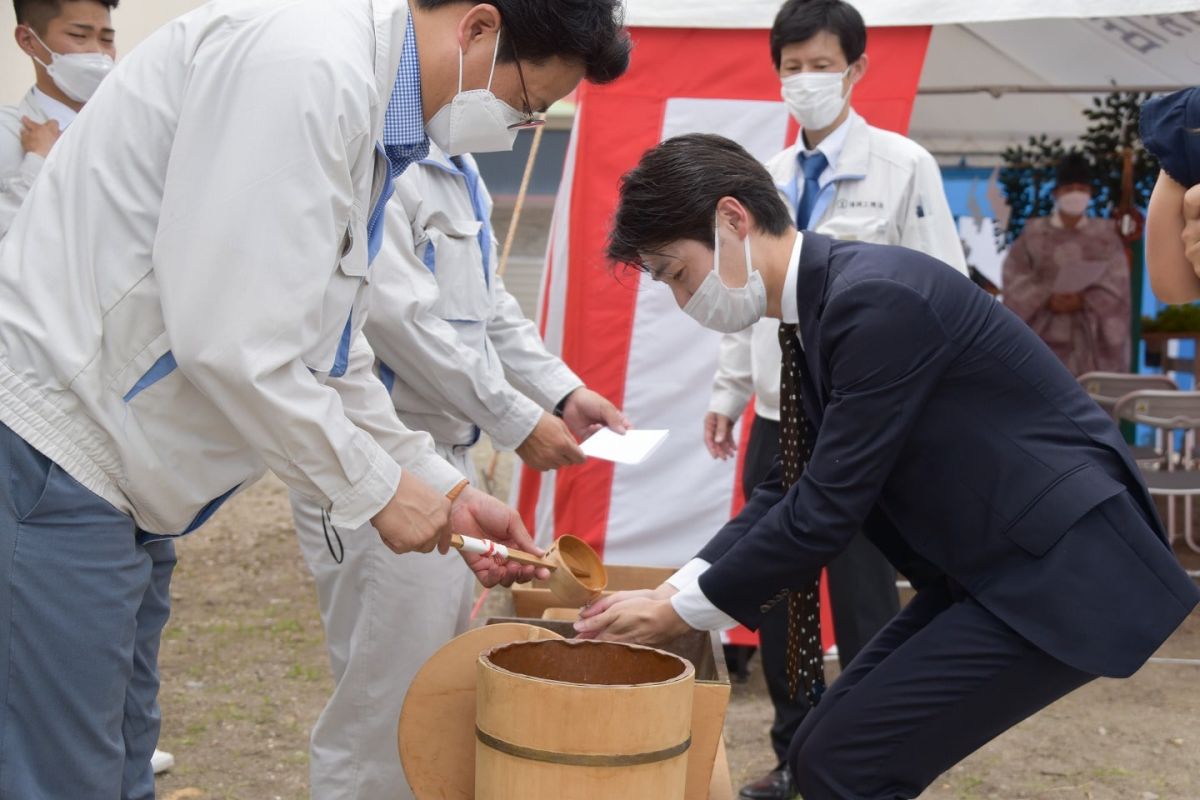 福岡県糟屋郡志免町05　注文住宅建築現場リポート①　～地鎮祭～