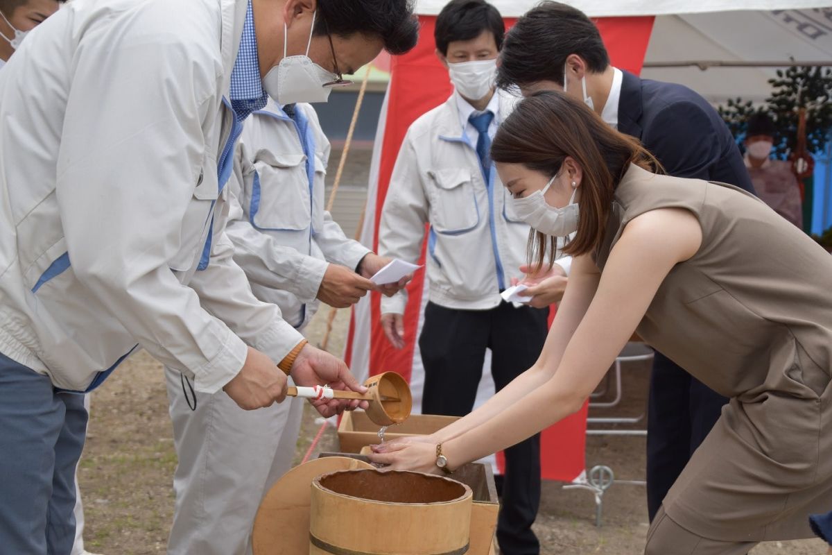 福岡県糟屋郡志免町05　注文住宅建築現場リポート①　～地鎮祭～