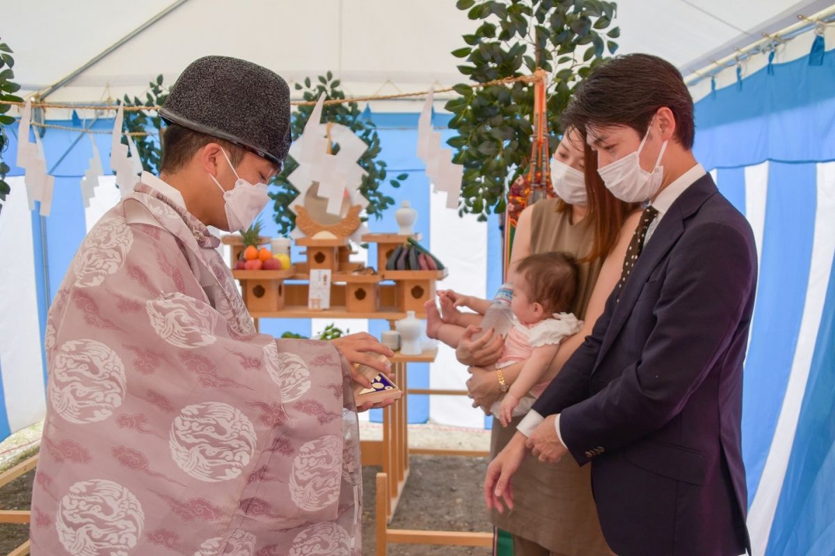 福岡県糟屋郡志免町05　注文住宅建築現場リポート①　～地鎮祭～