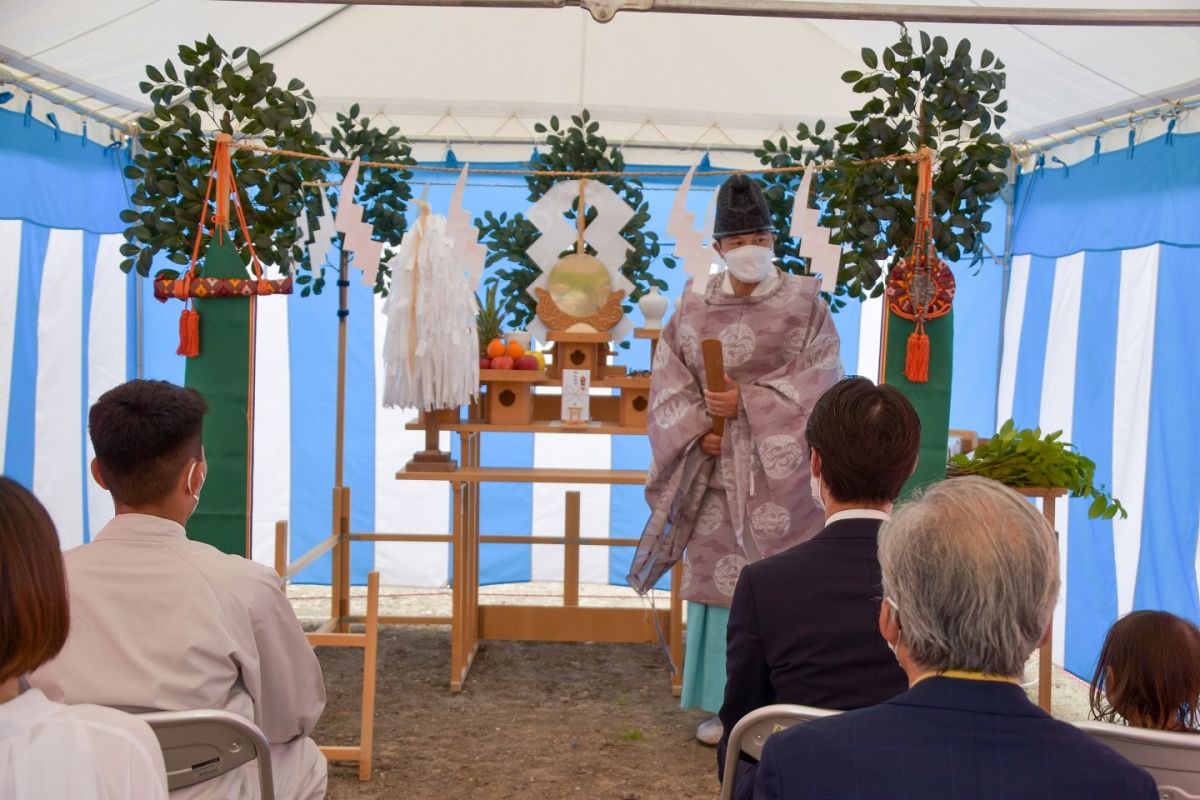 福岡県糟屋郡志免町05　注文住宅建築現場リポート①　～地鎮祭～