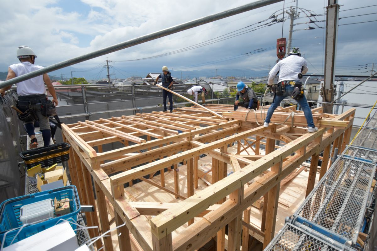 「福岡市西区08」注文住宅現場リポート②【上棟式】