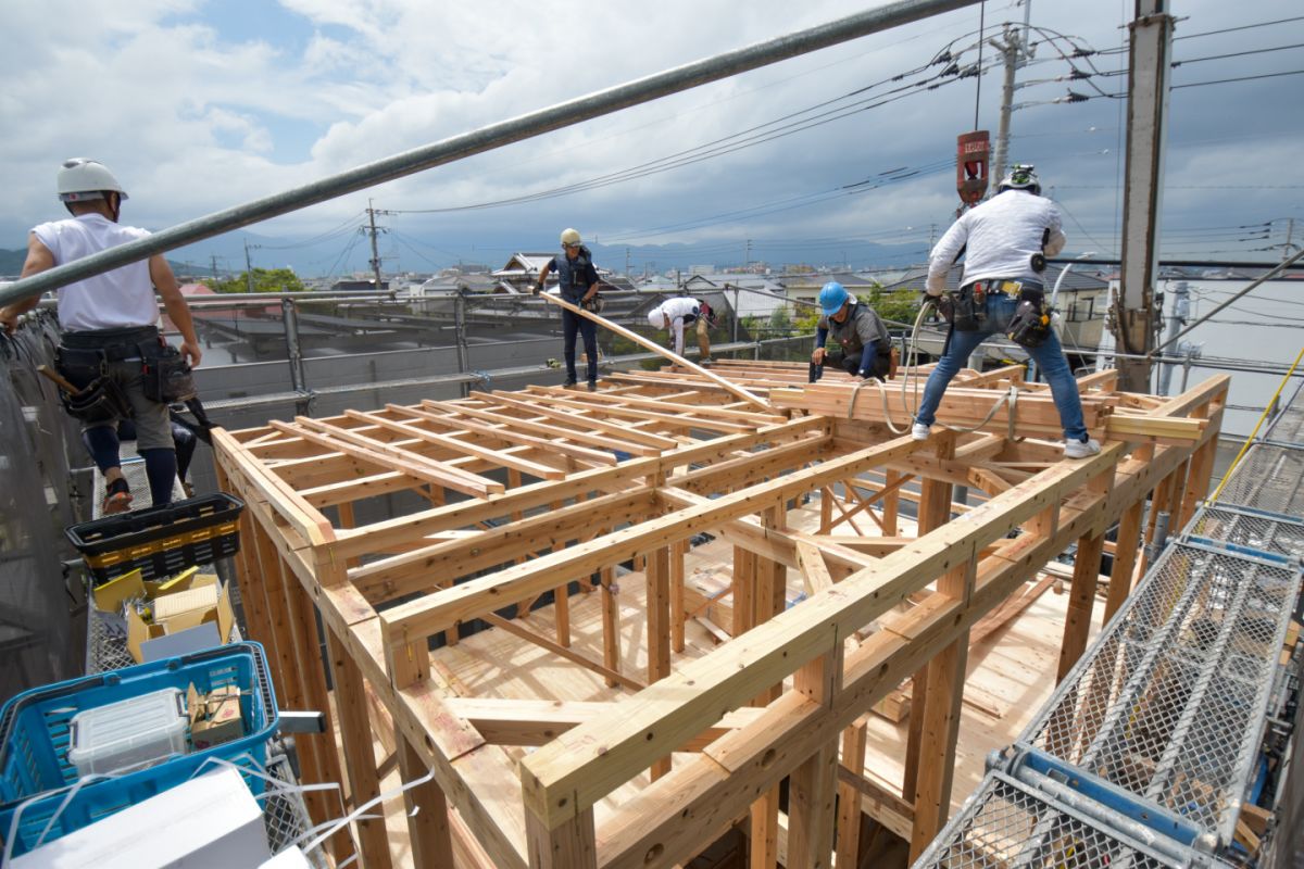 福岡県福岡市西区08　注文住宅建築現場リポート②　～上棟式～