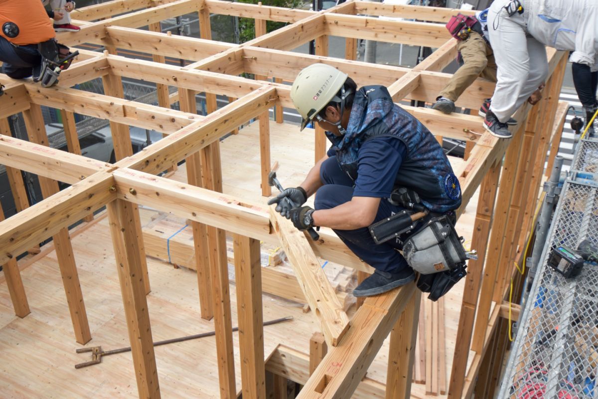 福岡県福岡市西区08　注文住宅建築現場リポート②　～上棟式～