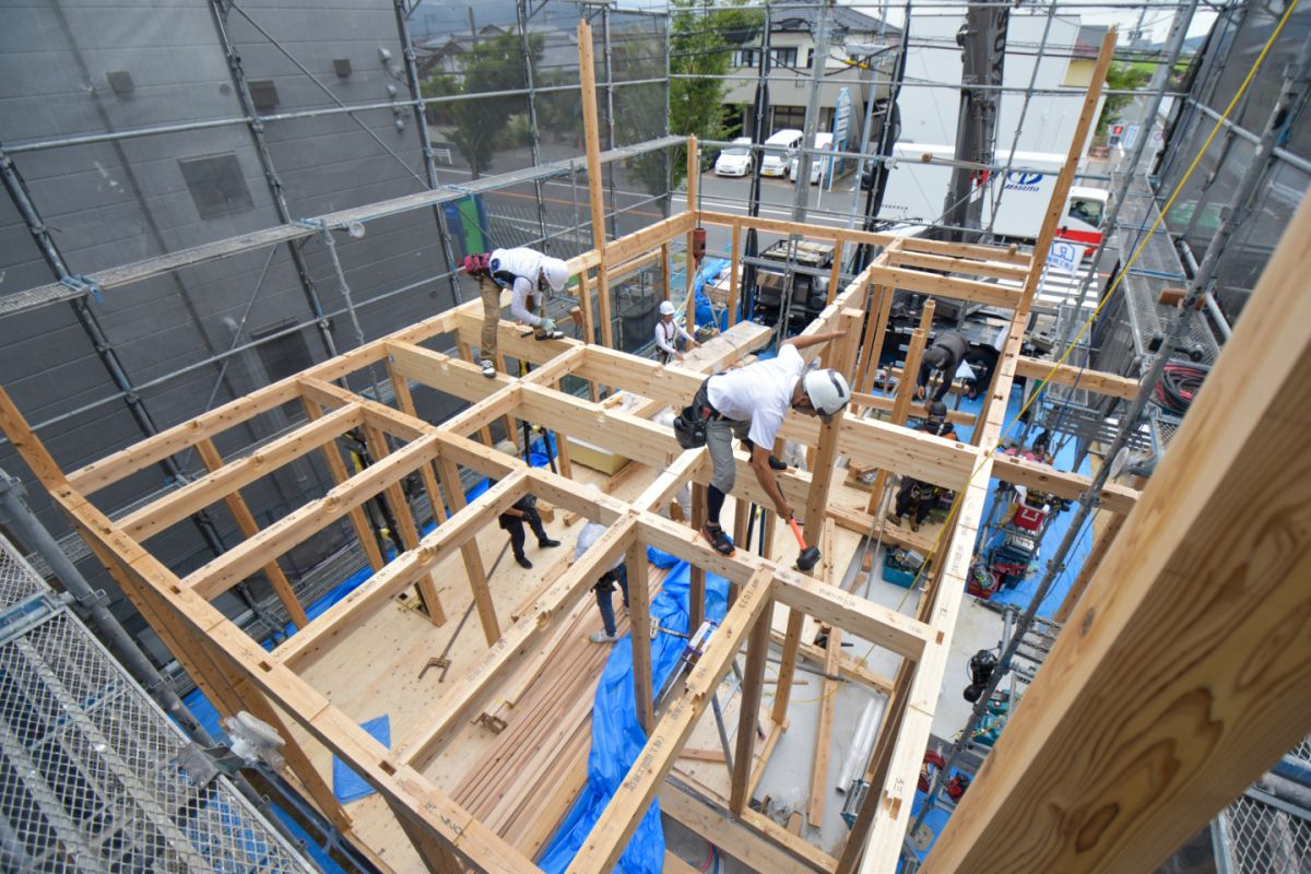 福岡県福岡市西区08　注文住宅建築現場リポート②　～上棟式～