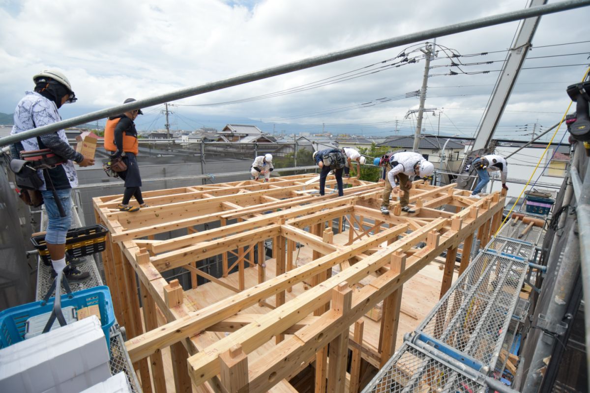 「福岡市西区08」注文住宅現場リポート②【上棟式】
