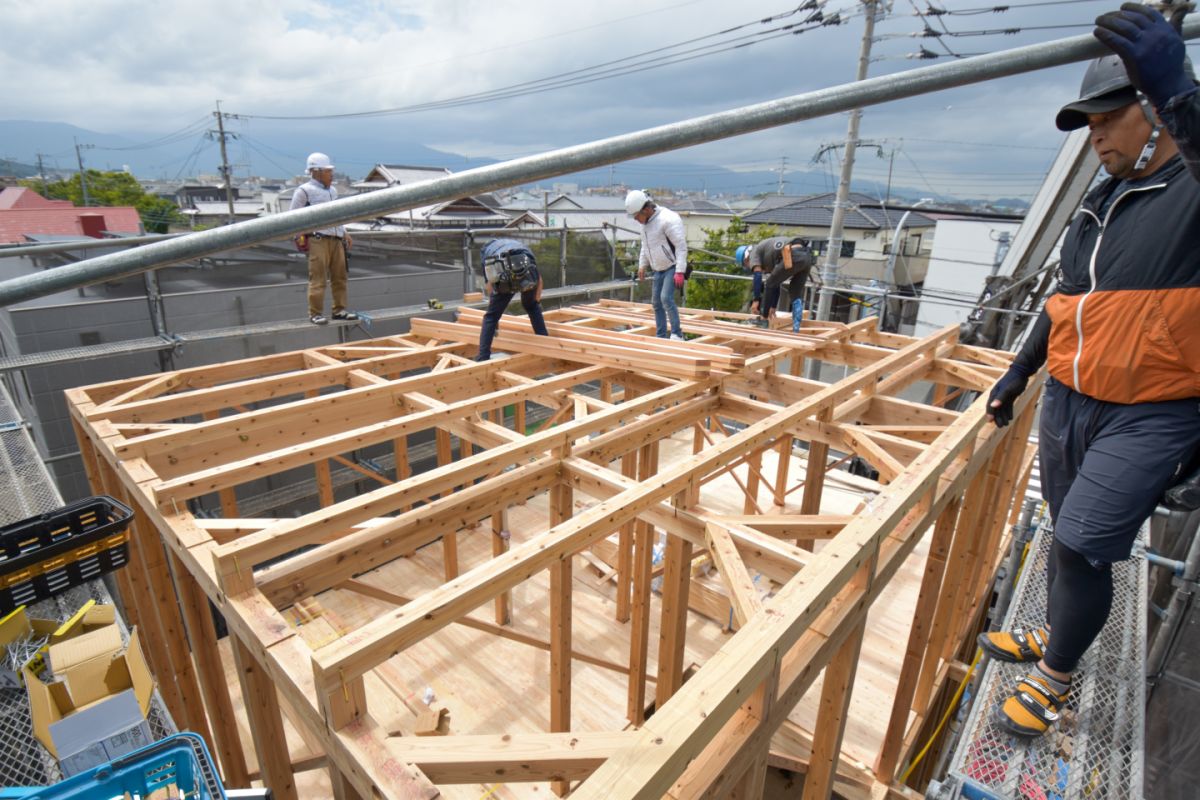 「福岡市西区08」注文住宅現場リポート②【上棟式】