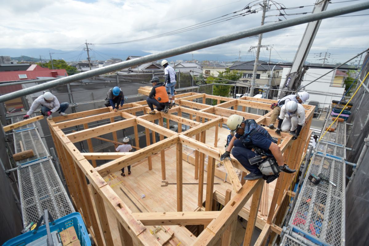 福岡県福岡市西区08　注文住宅建築現場リポート②　～上棟式～