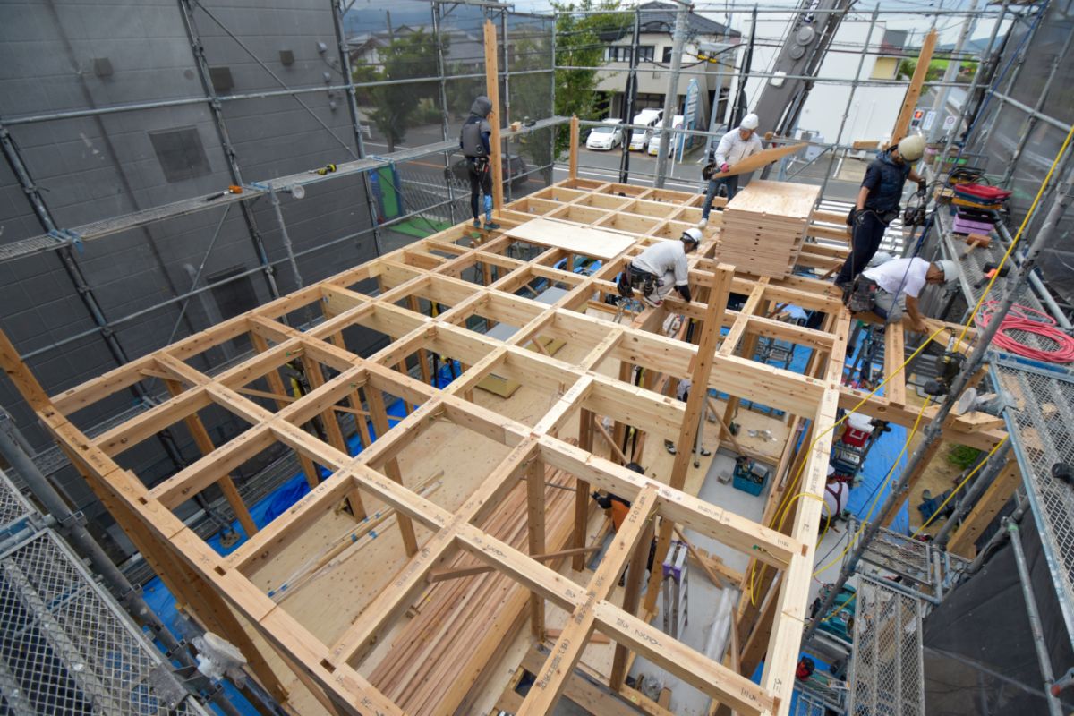 福岡県福岡市西区08　注文住宅建築現場リポート②　～上棟式～