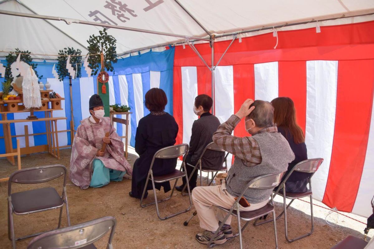 福岡県福岡市早良区次郎丸01　注文住宅建築現場リポート①　～地鎮祭～