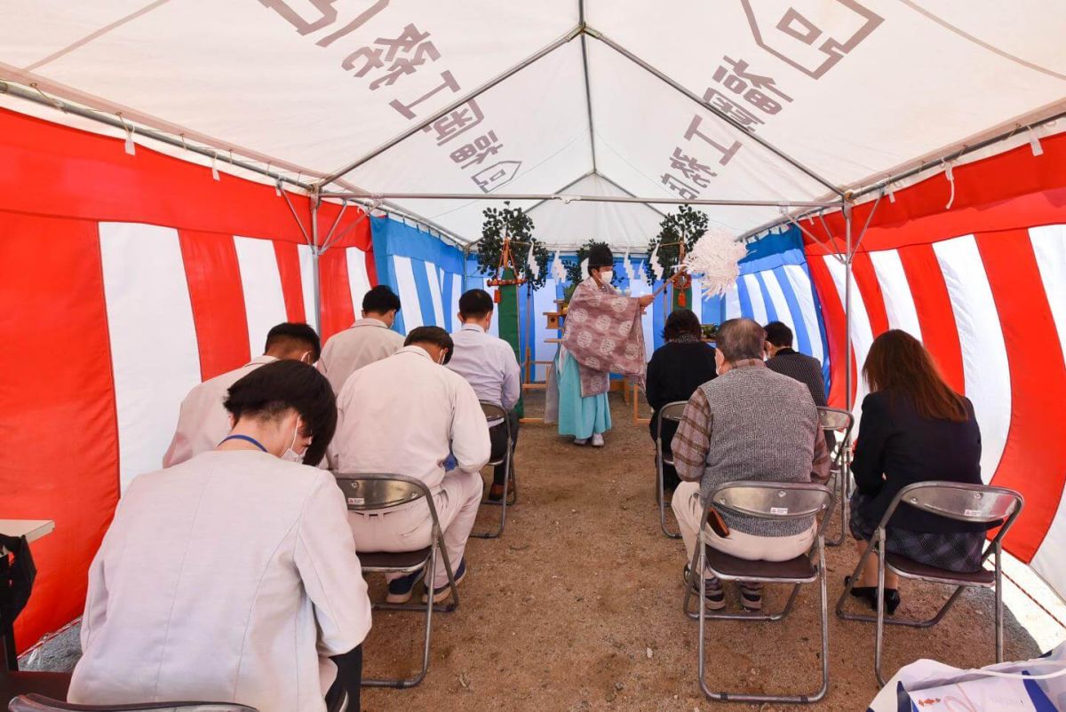 「福岡市早良区次郎丸01」注文住宅現場リポート①【地鎮祭】