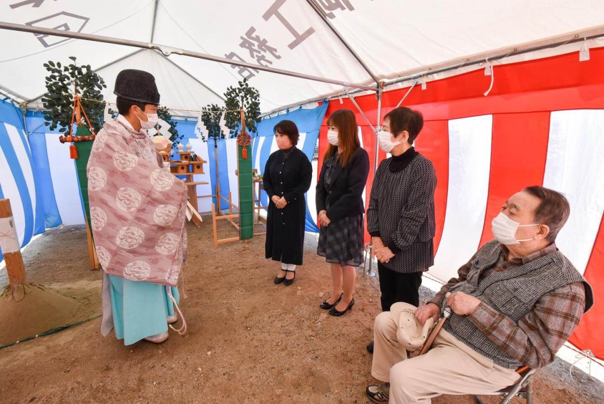 福岡県福岡市早良区次郎丸01　注文住宅建築現場リポート①　～地鎮祭～