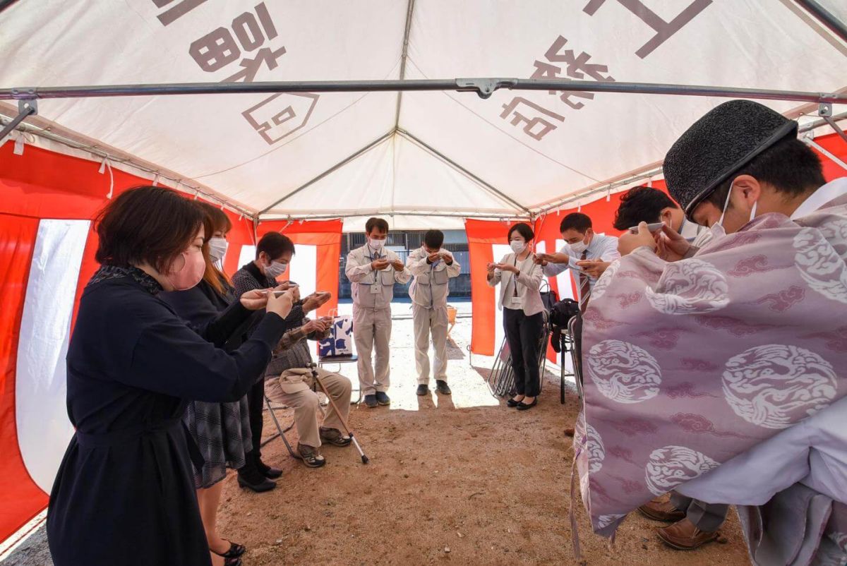 「福岡市早良区次郎丸01」注文住宅現場リポート①【地鎮祭】