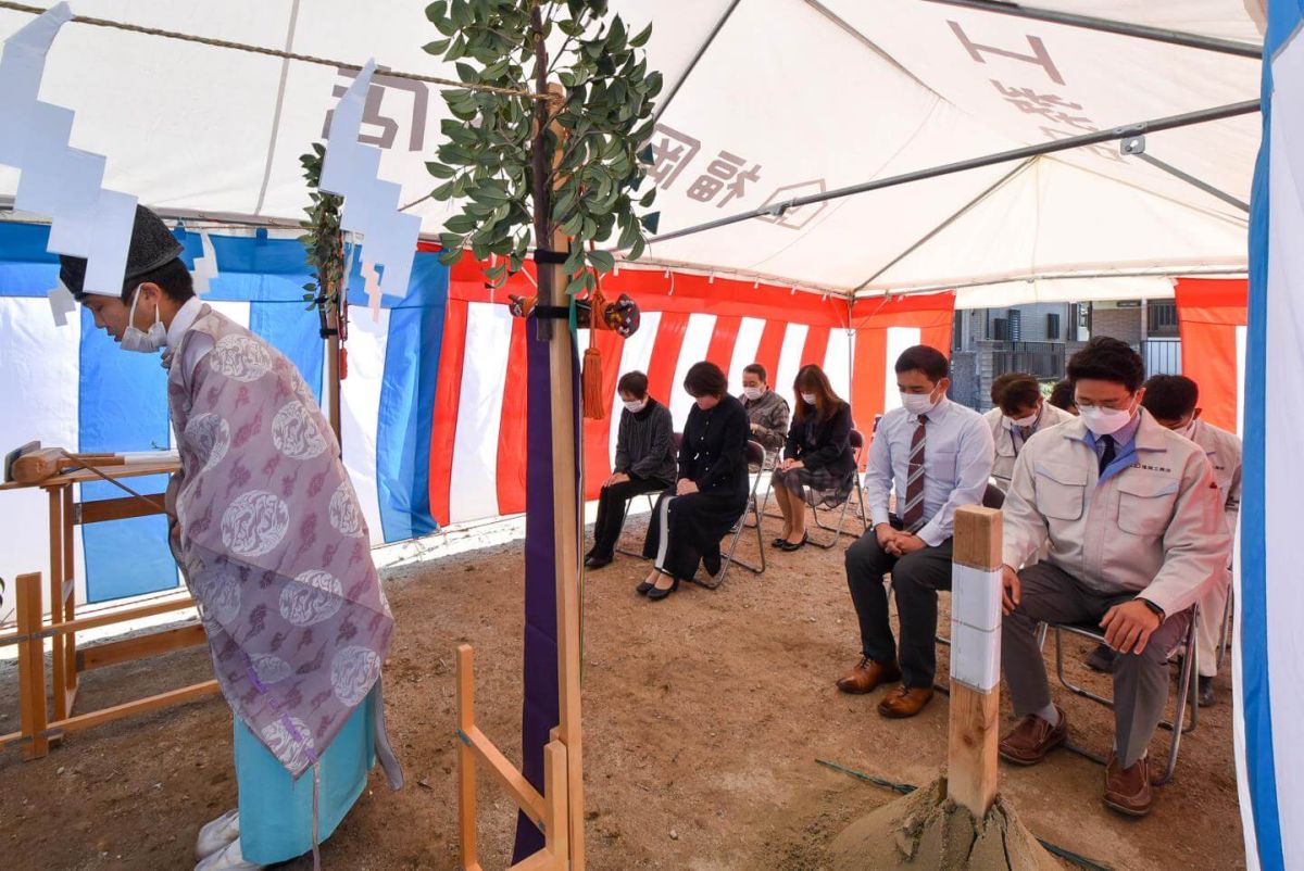 「福岡市早良区次郎丸01」注文住宅現場リポート①【地鎮祭】