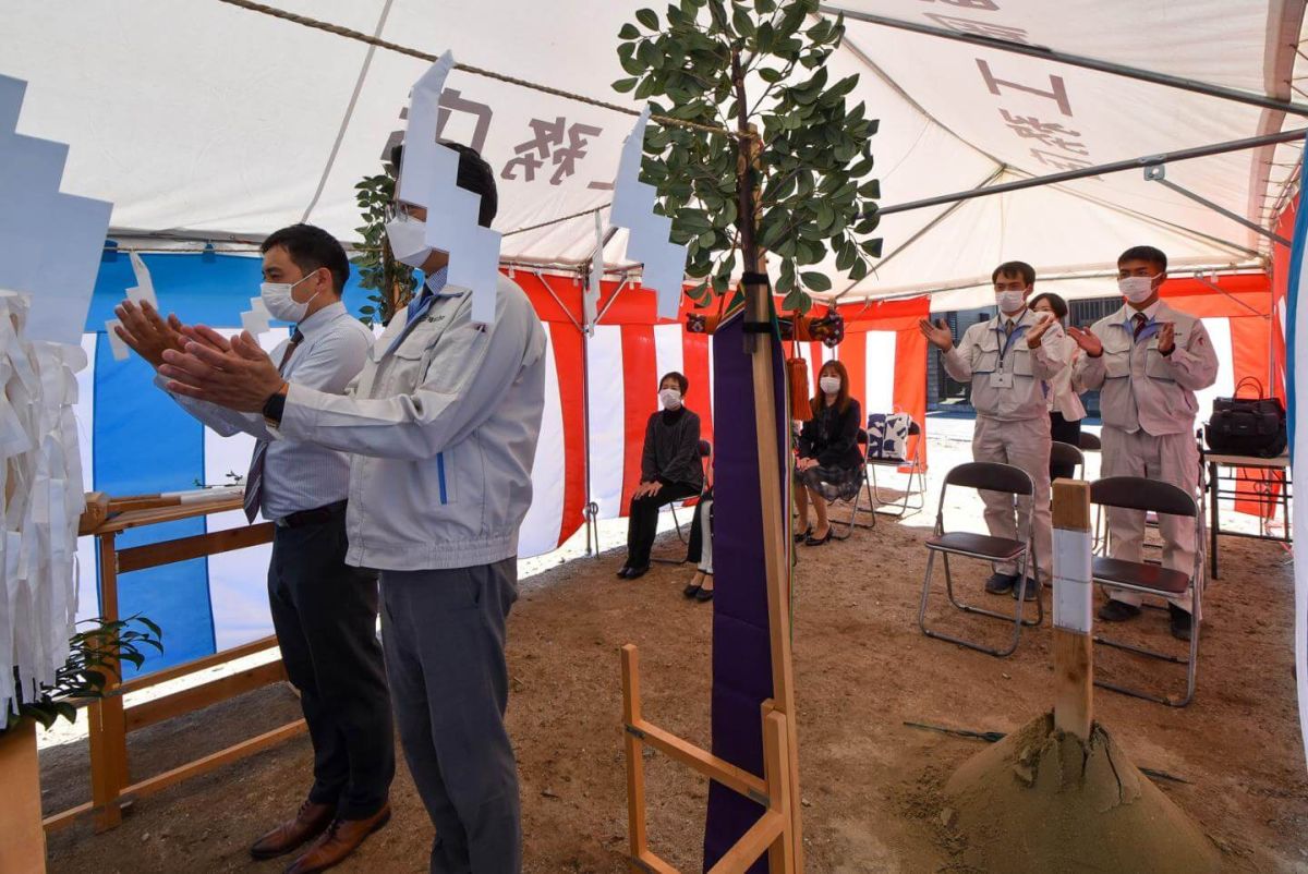 「福岡市早良区次郎丸01」注文住宅現場リポート①【地鎮祭】