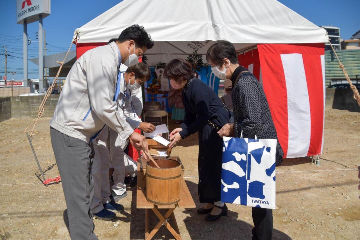 「福岡市早良区次郎丸01」注文住宅現場リポート①【地鎮祭】