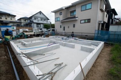 「北九州市八幡西区03」注文住宅現場リポート①【基礎工事】【給排水】