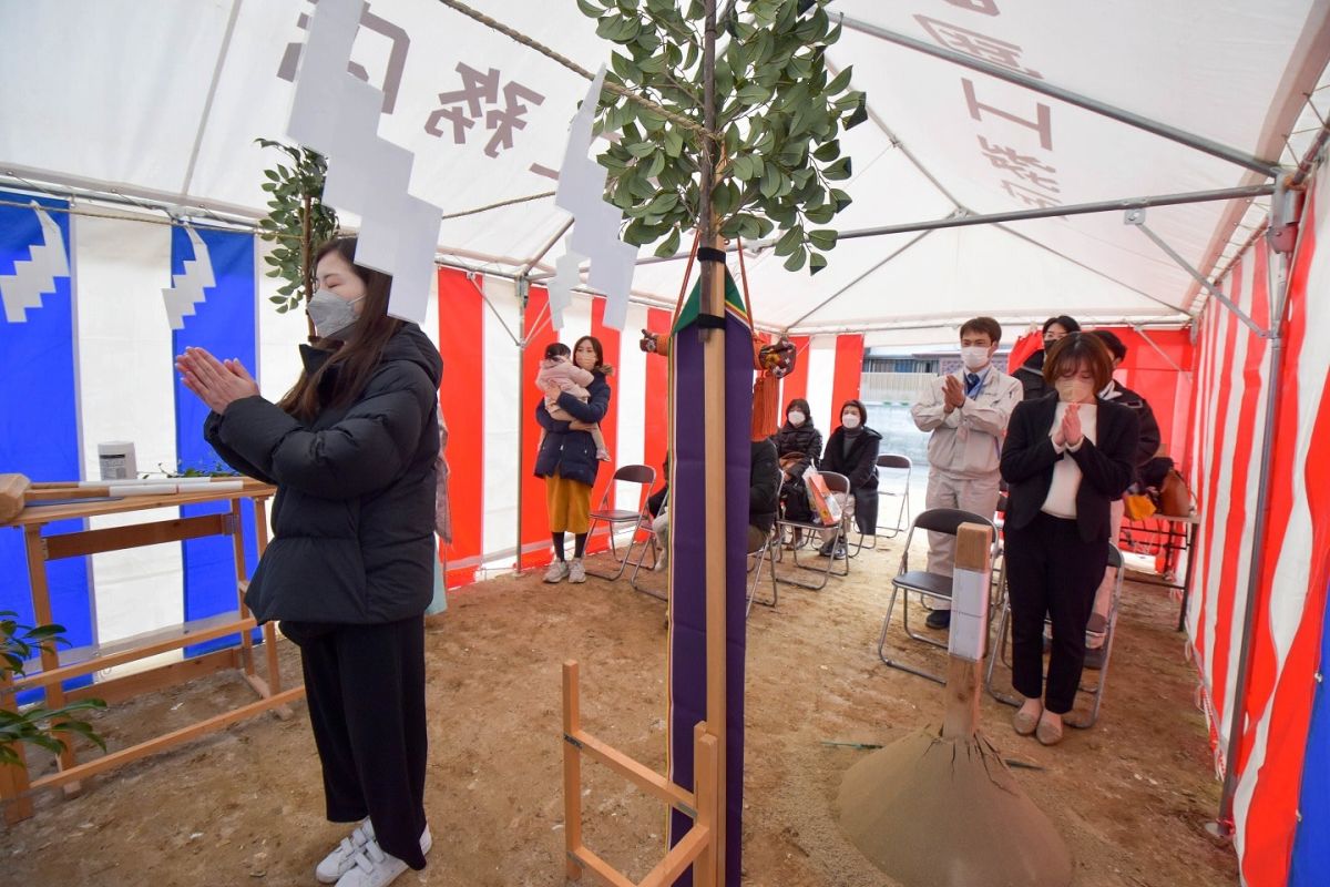 「福岡市早良区10」注文住宅現場リポート①【地鎮祭】