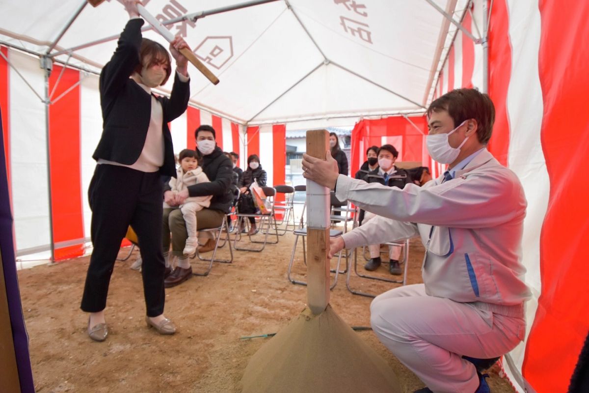 「福岡市早良区10」注文住宅現場リポート①【地鎮祭】