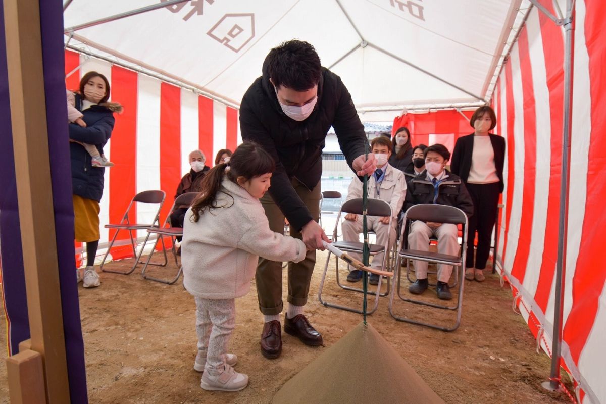 福岡県福岡市早良区10　注文住宅建築現場リポート①　～地鎮祭～