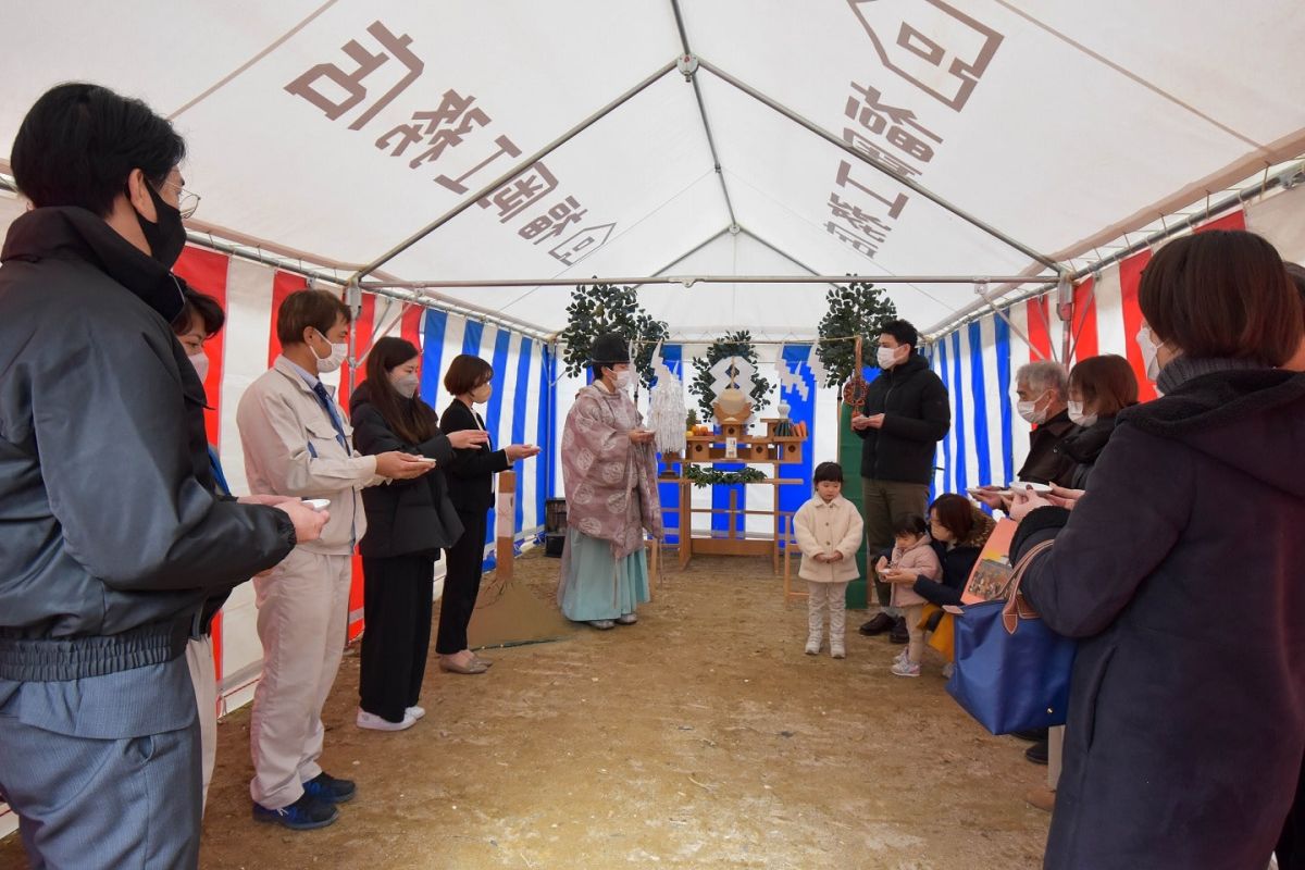 福岡県福岡市早良区10　注文住宅建築現場リポート①　～地鎮祭～