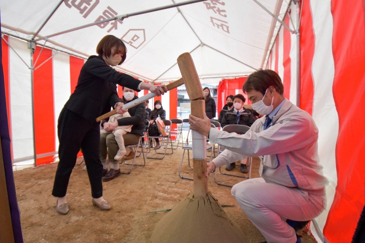 福岡県福岡市早良区10　注文住宅建築現場リポート①　～地鎮祭～