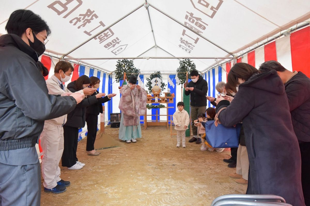 福岡県福岡市早良区10　注文住宅建築現場リポート①　～地鎮祭～