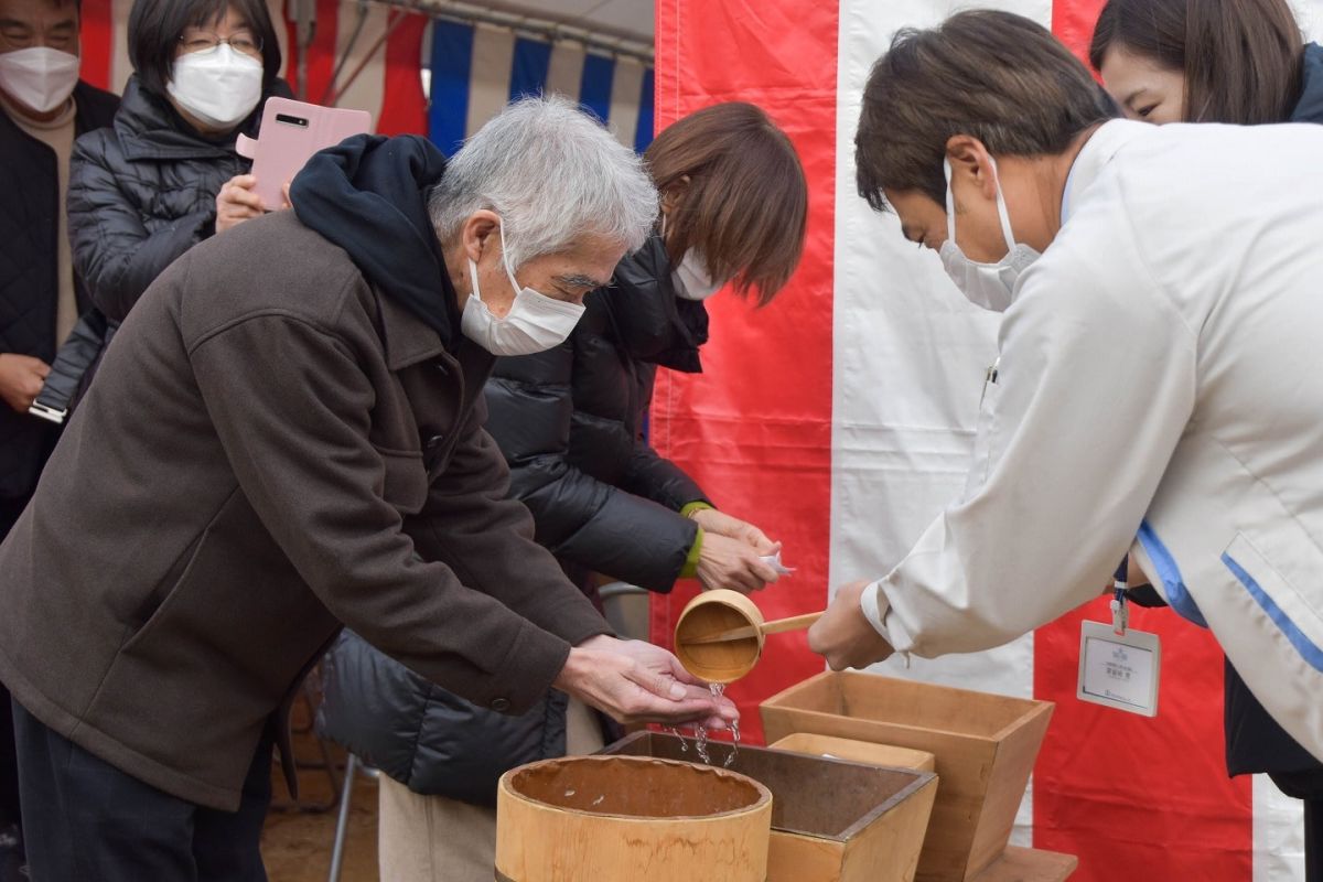 福岡県福岡市早良区10　注文住宅建築現場リポート①　～地鎮祭～