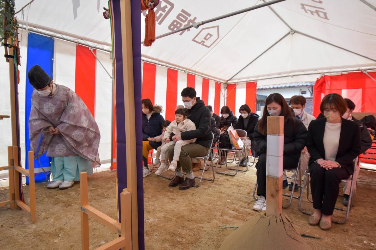 福岡県福岡市早良区10　注文住宅建築現場リポート①　～地鎮祭～