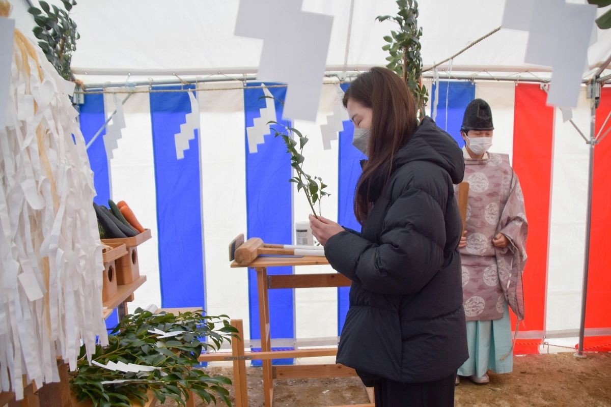 福岡県福岡市早良区10　注文住宅建築現場リポート①　～地鎮祭～