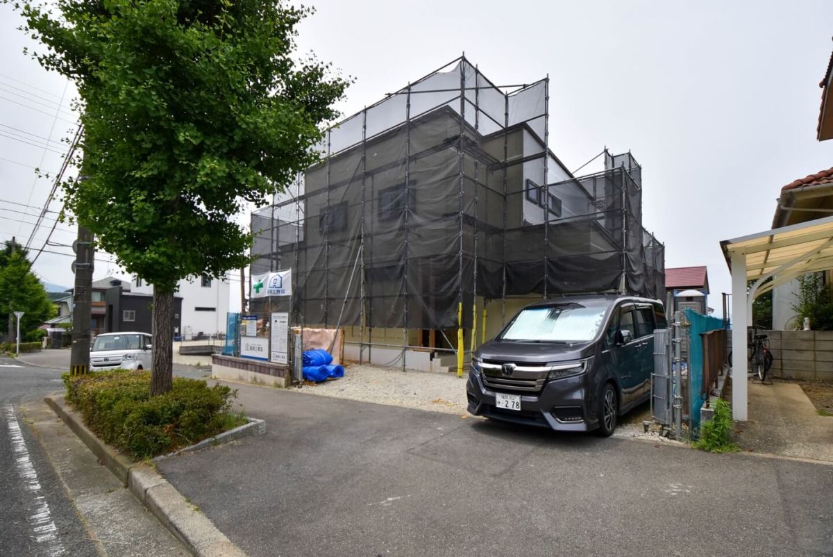 福岡県福岡市東区10　注文住宅建築現場リポート⑤　～木工事・キューワンボード施工〜