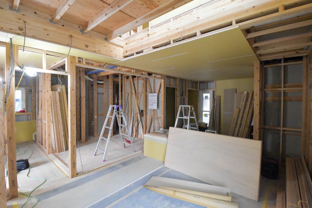 「福岡市早良区東入部01」注文住宅現場リポート⑧【木工事】【石膏ボード】