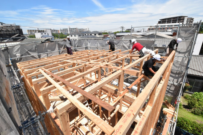「福岡市博多区01」注文住宅現場リポート④【上棟式】