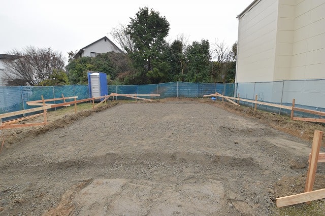 「太宰府市青葉台01」注文住宅現場リポート②【基礎工事】【遣り方】