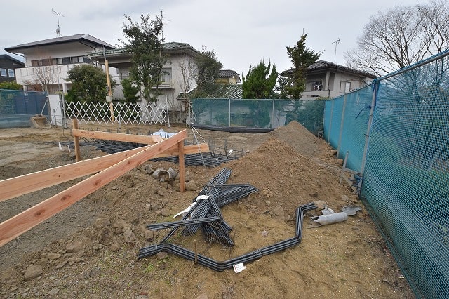 「太宰府市青葉台01」注文住宅現場リポート②【基礎工事】【遣り方】