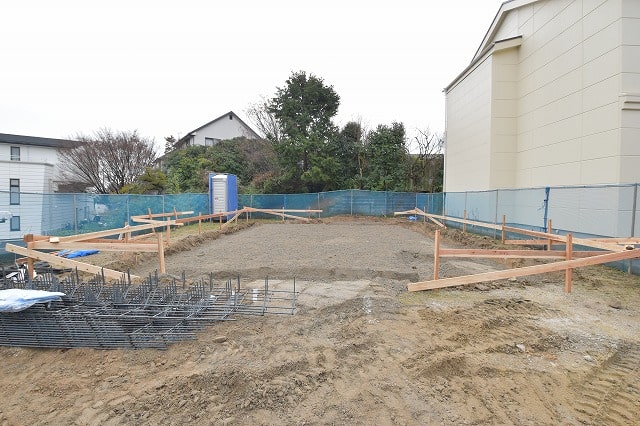 「太宰府市青葉台01」注文住宅現場リポート②【基礎工事】【遣り方】