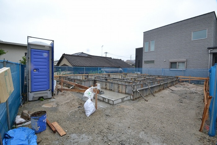 「福岡市南区09」注文住宅現場リポート③【基礎工事】【立ち上がりコン】