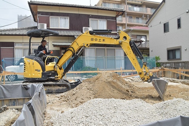 「福岡市西区03」注文住宅現場リポート②【基礎工事】【根切り】