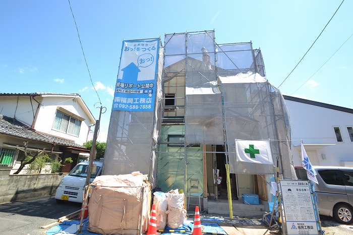「福岡市南区02」注文住宅現場リポート⑦【外装工事】【通期胴縁】
