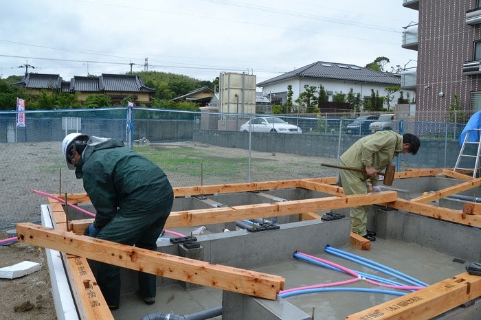「筑紫野市03」注文住宅現場リポート⑤【木工事】【土台敷き】