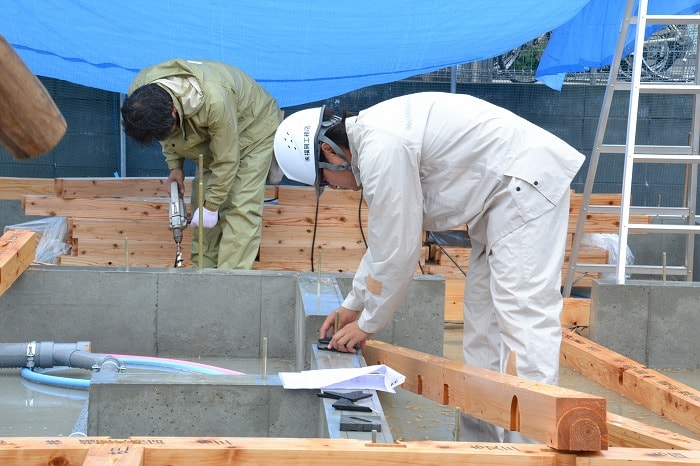 「筑紫野市03」注文住宅現場リポート⑤【木工事】【土台敷き】