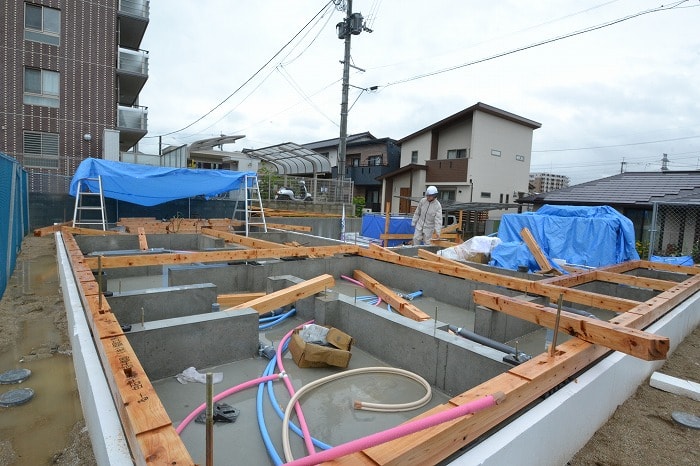 「筑紫野市03」注文住宅現場リポート⑤【木工事】【土台敷き】