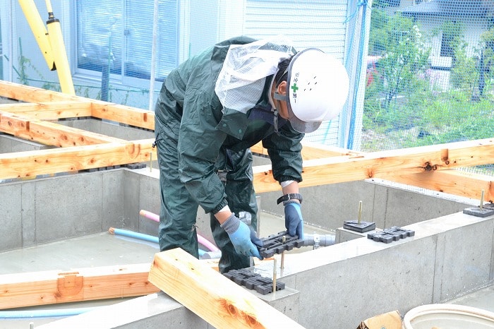 「筑紫野市03」注文住宅現場リポート⑤【木工事】【土台敷き】